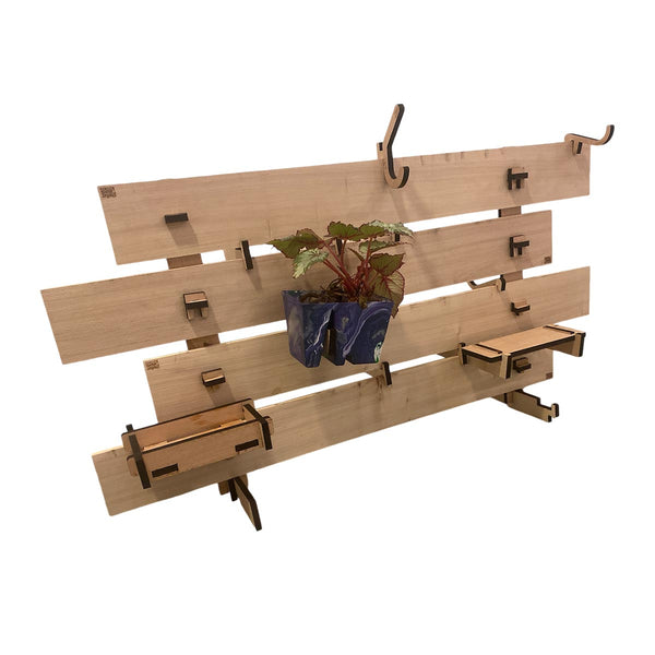 Plantenwand - en bureau scheidingswand - Lokaal Rotterdams hout